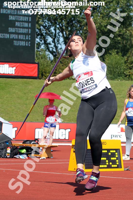 Womens javelin, 2019 Muller British Championships, Alexander Stadium, Birmingham. Photo: David T. Hewitson/Sports for All Pics